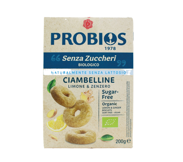 Ciambelline Limone Zenzero Senza Zuccheri  200gr Probios