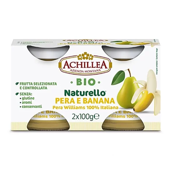 Bio Naturello Pera/banana 2x100gr Achillea