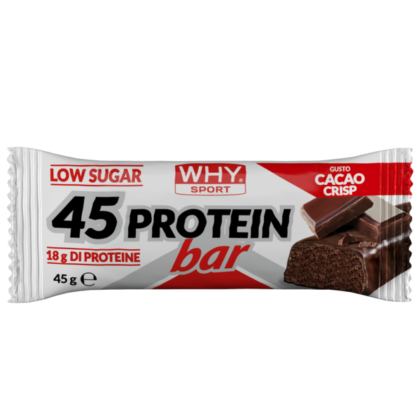 45 PROTEIN LOW BAR CRISP CACAO 45GR WHYSPORT