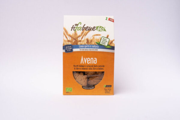 Biscotti Bio di Avena Integrale Vegani 250gr senza lattosio Tifabenebio